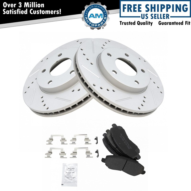 Front Brake Performance Rotor & Metallic Pad Kit for Chrysler Dodge