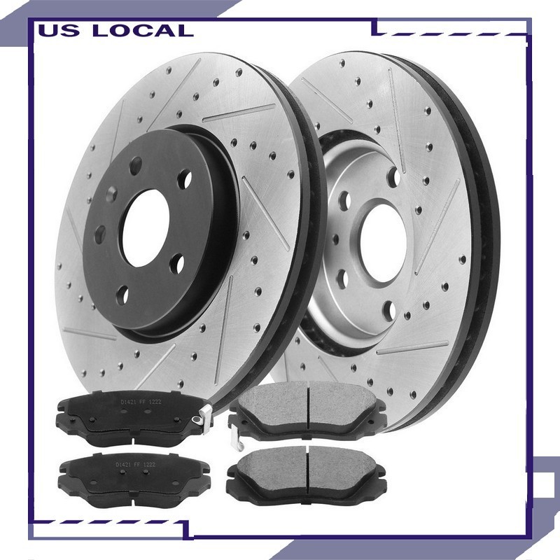 321mm Front Disc Brake Rotors and Brake Pads For Buick Lacrosse Chevy Malibu