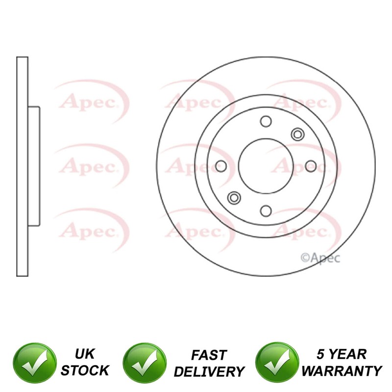 Brake Disc Front SJR Fits Citroen C3 Berlingo C2 Peugeot Partner 1608691680