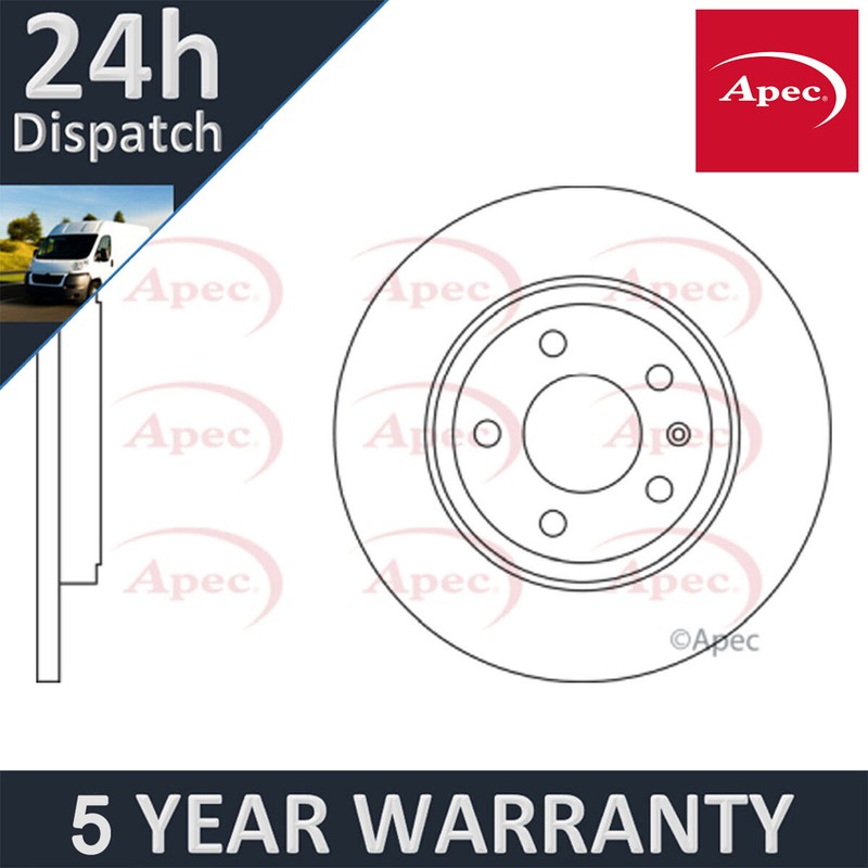 Fits Audi A4 2004-2009 Seat Exeo 2009-2013 Apec Rear 1x Brake Disc 8E0615601M