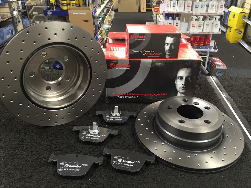BMW X6 3.0 xDrive35d E71 REAR BRAKE DISC BREMBO CROSS DRILLED BRAKE PADS 345mm
