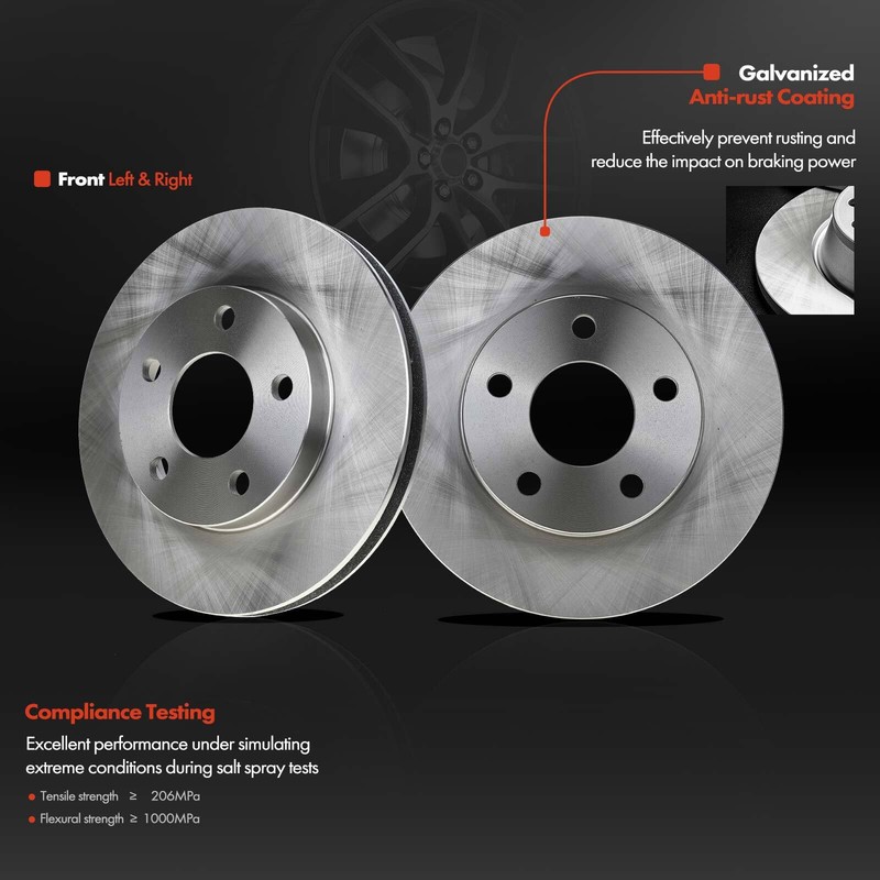 Front Disc Brake Rotors & Ceramic Brake Pads for Chevy Malibu Oldsmobile Pontiac gallery