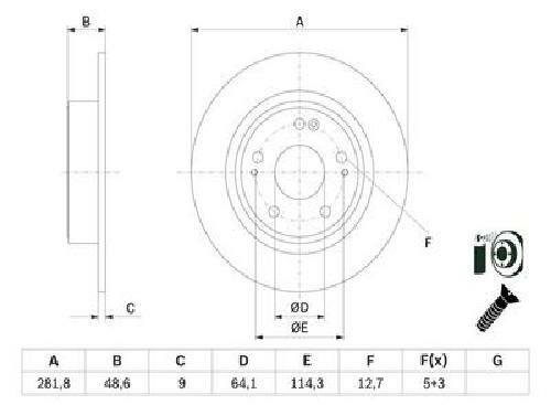 Genuine Bosch 0 986 479 F76 brake disc
