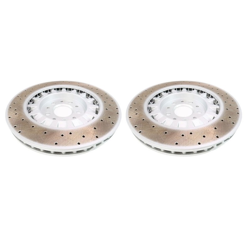 For 2014-2021 Maserati Ghibli Quattroporte Front Brake Rotors set of 2 670030935 gallery