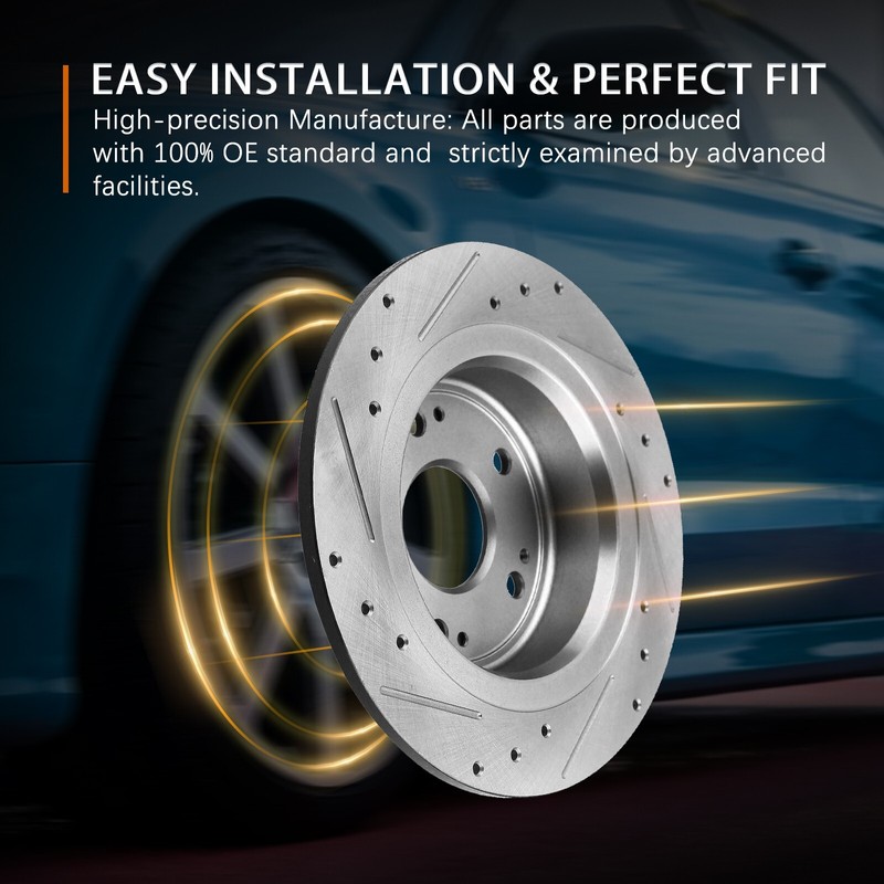 Rear Disc Brake Rotors Solid for 2012 - 2015 Ram C/V 2008 - 2016 Town & Country gallery