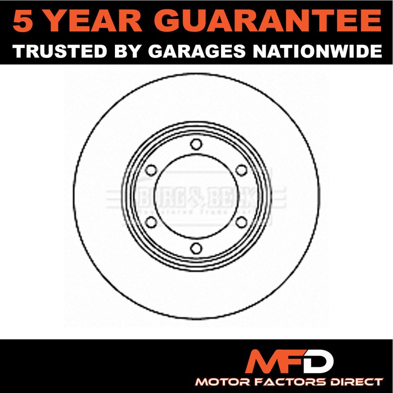 Fits Mitsubishi L200 1996-2007 2.0 2.4 D 2.5 TD MFD Front 1x Brake Disc MB950958