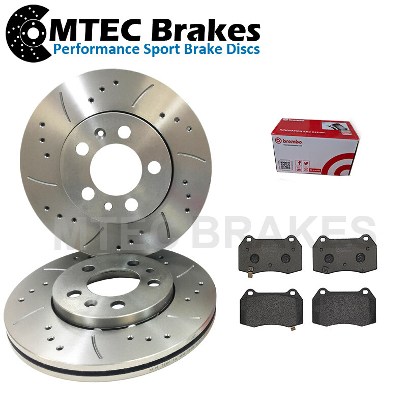 Honda Integra DC5 Type R Front Brake Discs Brembo Pads Perforated Grooved 01-07
