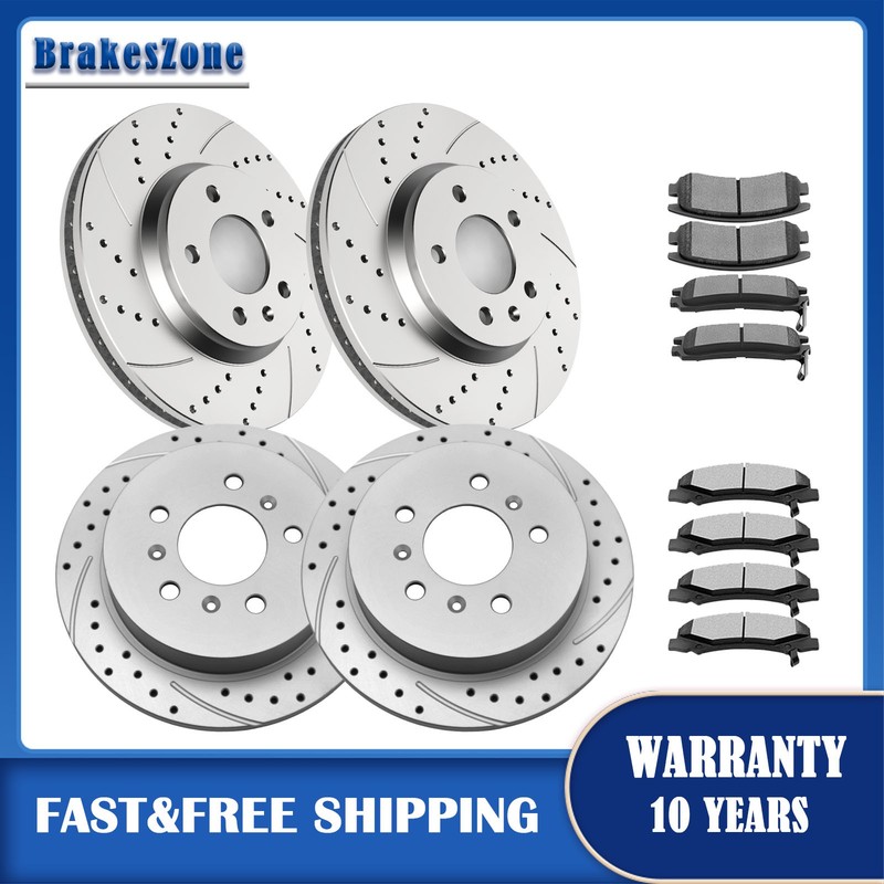 303mm Front 278mm Rear Rotors Brake Pads fit for Chevrolet Monte Carlo Impala