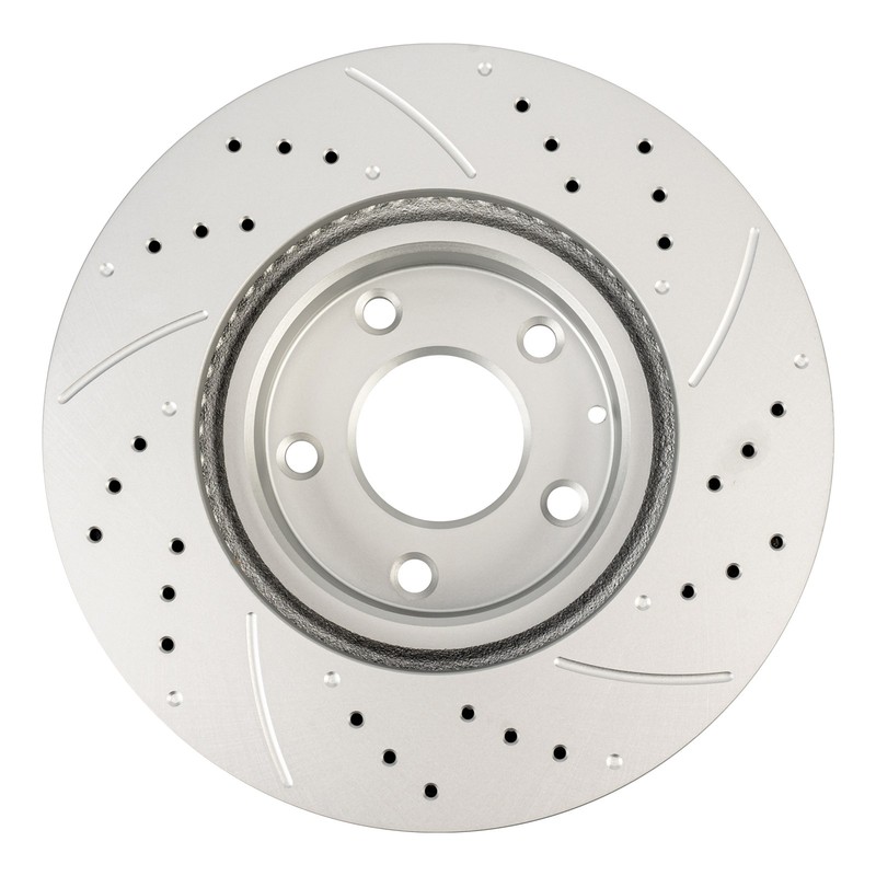 Front Disc Drilled Slotted Brake Rotors for 2013 2014 2015 Mazda CX-5 Set of 2 gallery