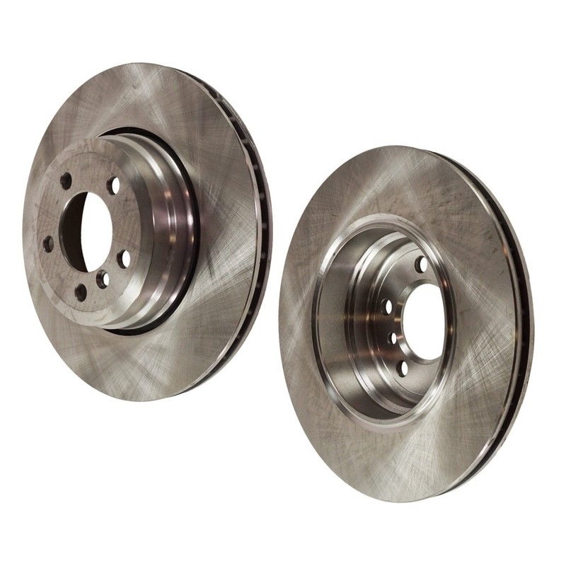 For BMW 760i 2005 2006 Brake Discs Driver and Passenger Side | Pair Rear Vented