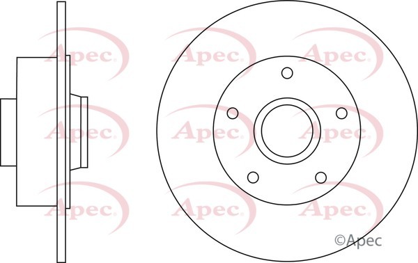 2x Apec Red Rear Brake Discs 260mm Fits Renault Fluence Megane Megane Cc