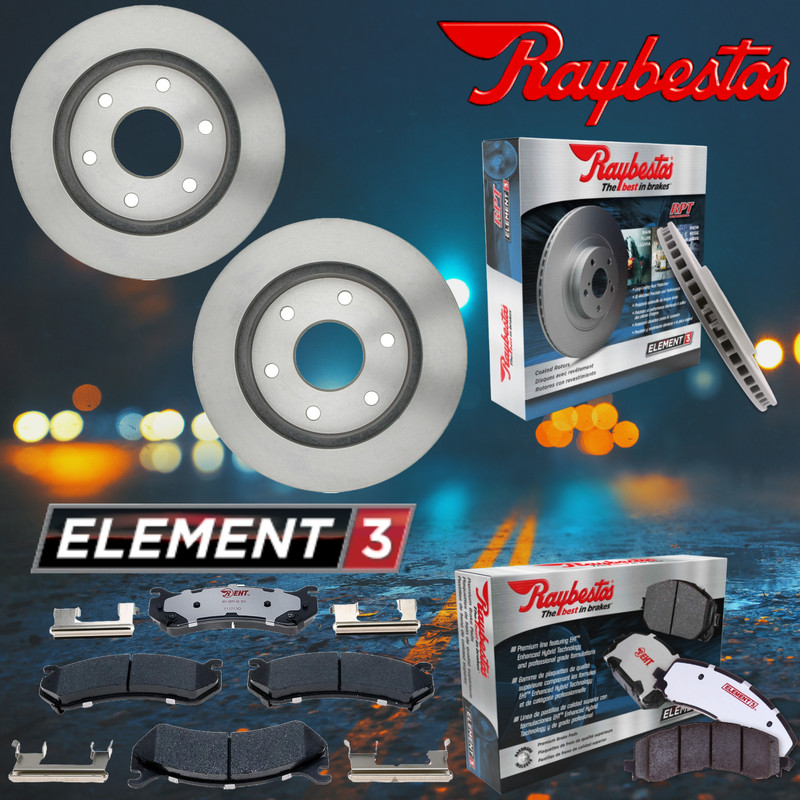 For 99-06 Chevy Silverado GMC Sierra 1500 Brake Pads Disc Rotors Raybestos Front