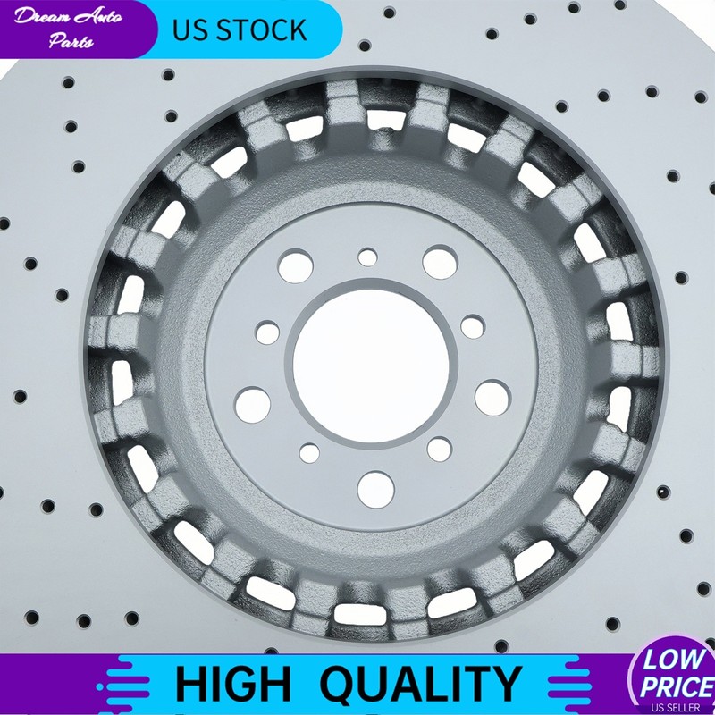 For BMW F06 F10 F12 F13 M5 M6 2Pcs Front Vented & Drilled Disc Brake Rotors gallery
