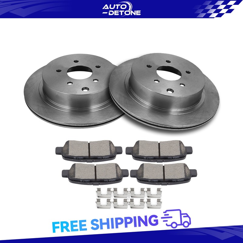 Rear Ceramic Brake Pads Disc Rotors For Infiniti Q50 Q70 For Nissan Murano Quest
