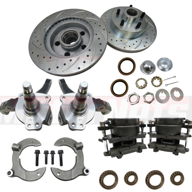 1974-78 Ford Mustang II 2 Front Disc Brake Conversion Kit Stock Height Spindles