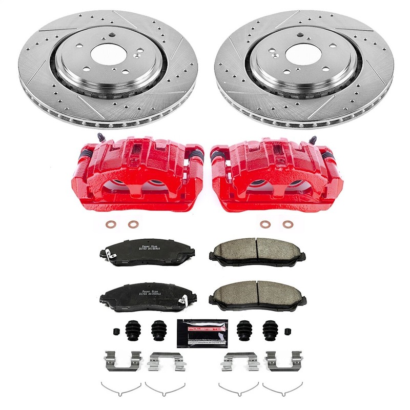 KC6957 Powerstop 2-Wheel Set Brake Kit With Calipers Front for Acura MDX 14-16 gallery