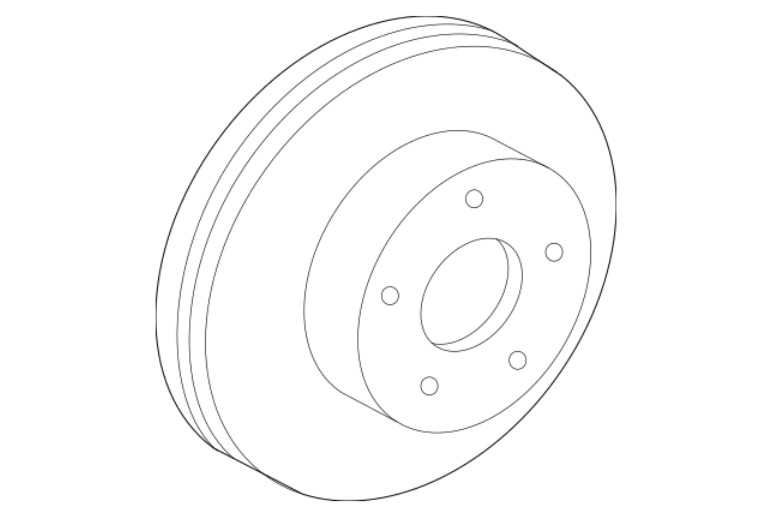 Toyota Genuine Sienna Highlander Rotor Brake Front 43512-0E030 2pcs set gallery