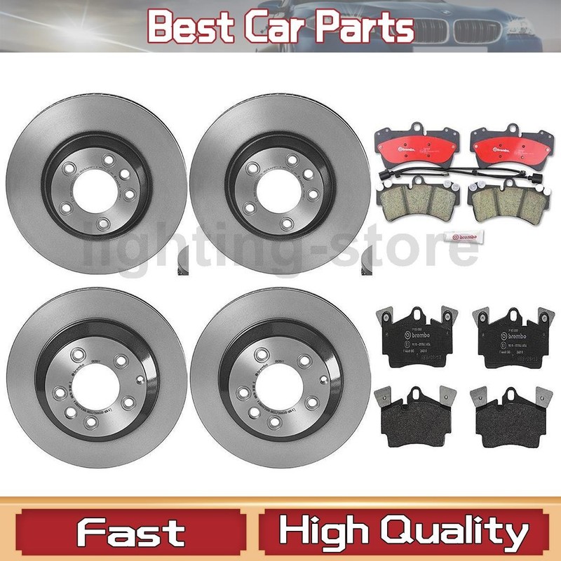 Brembo 6X Front Rear Disc Brake Pad Set Disc Brake Rotor For 2007-2015 Audi Q7