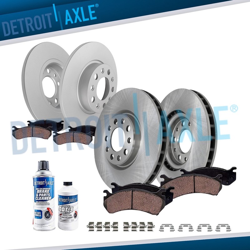 10pc Front Rear Brake Rotors Ceramic Brake Pads Kit for Fiat 500X Jeep Renegade