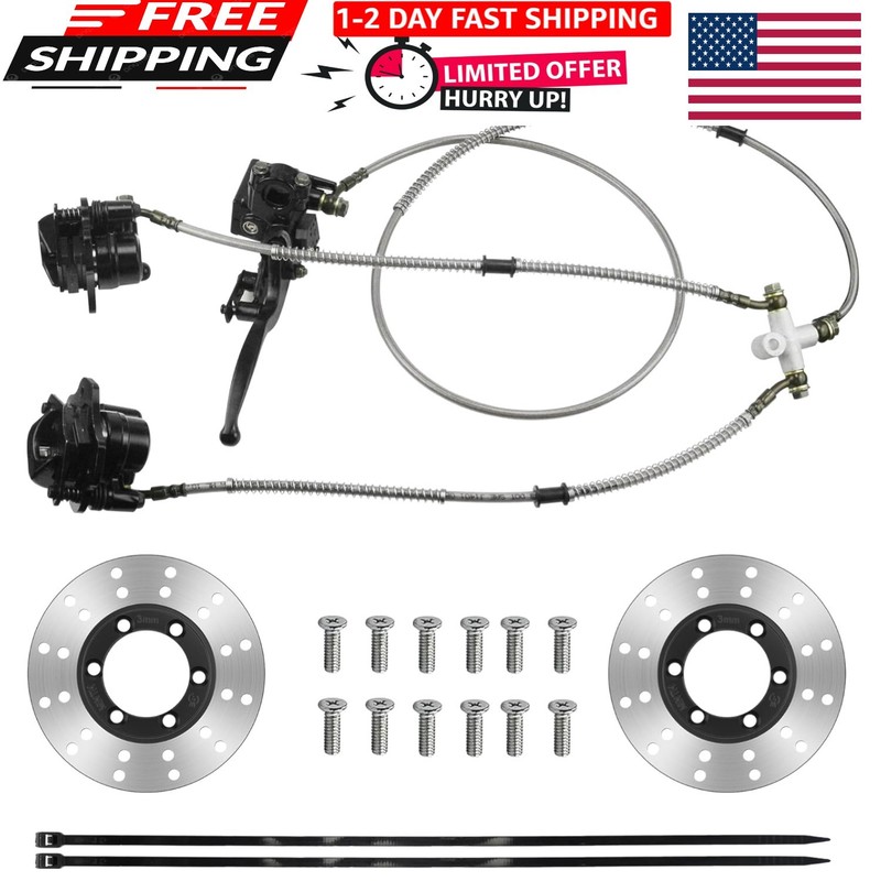 Hydraulic Twin Disc Brake Caliper System for 150cc-250cc ATV/Dirt Bikes