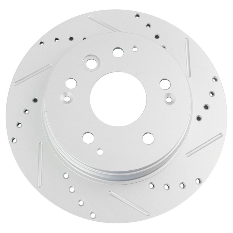 Performance Drilled Slotted Rotor & Ceramic Brake Pad Rear Kit w/Chemicals gallery