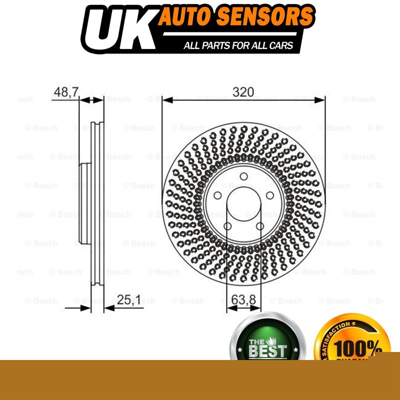 Fits Volvo V40 2012-2019 Brake Disc Front AST #1 31341644 31400818
