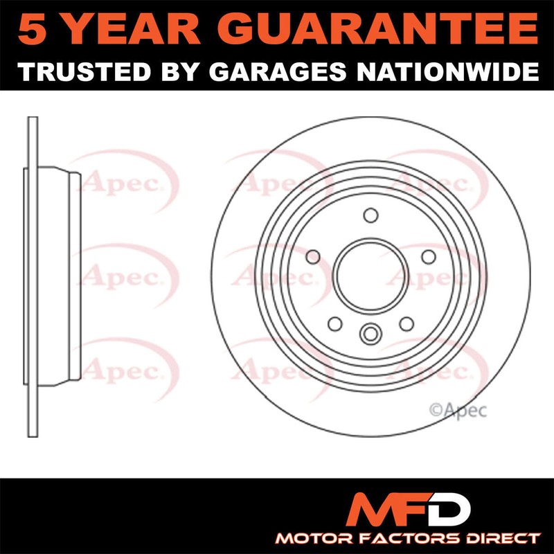 Fits Land Rover Freelander 2 2.2 D TD4 3.2 MFD Rear 1x Brake Disc LR039935