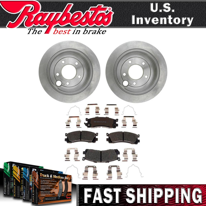 Rear Brake Rotors Ceramic Brake Pads with Hardware For 1997-2002 Mazda Millenia