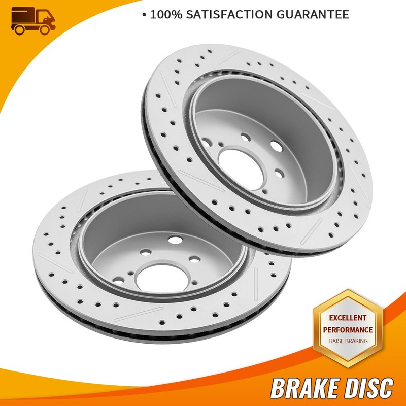 Rear Drilled Slotted and Disc Brake Rotors for 2014 – 2018 Subaru Forester