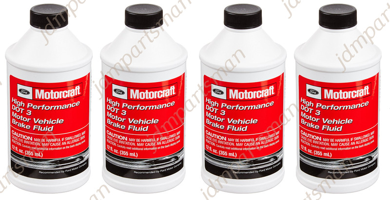 Motorcraft – High Performance DOT 3 Brake Fluid 12 oz (Pack of 4) for Ford