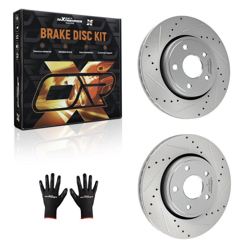 Front Left&Right Brake Rotors for Dodge Durango 11-20 Jeep Grand Cherokee 11-18