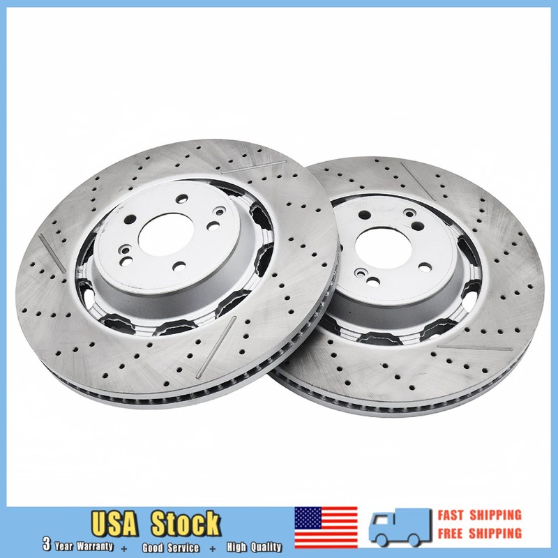 For 2014-2020 Benz W222 S63 S65 AMG 2Pcs Front Brake Rotors 2224212612