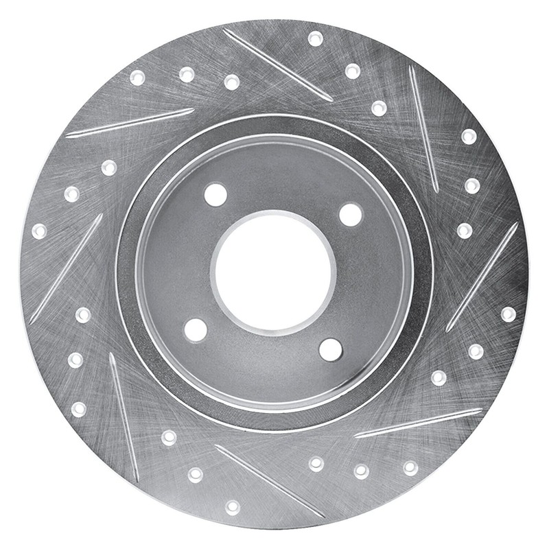 For Nissan 300ZX 84-85 Brake Rotor eLINE Drilled & Slotted 1-Piece Rear Driver
