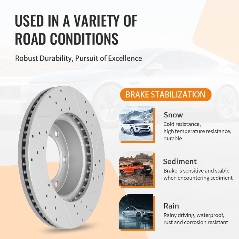 Rear Drilled Rotors Brake Pads for 2005 2006-2019 Nissan Frontier Xterra Equator gallery