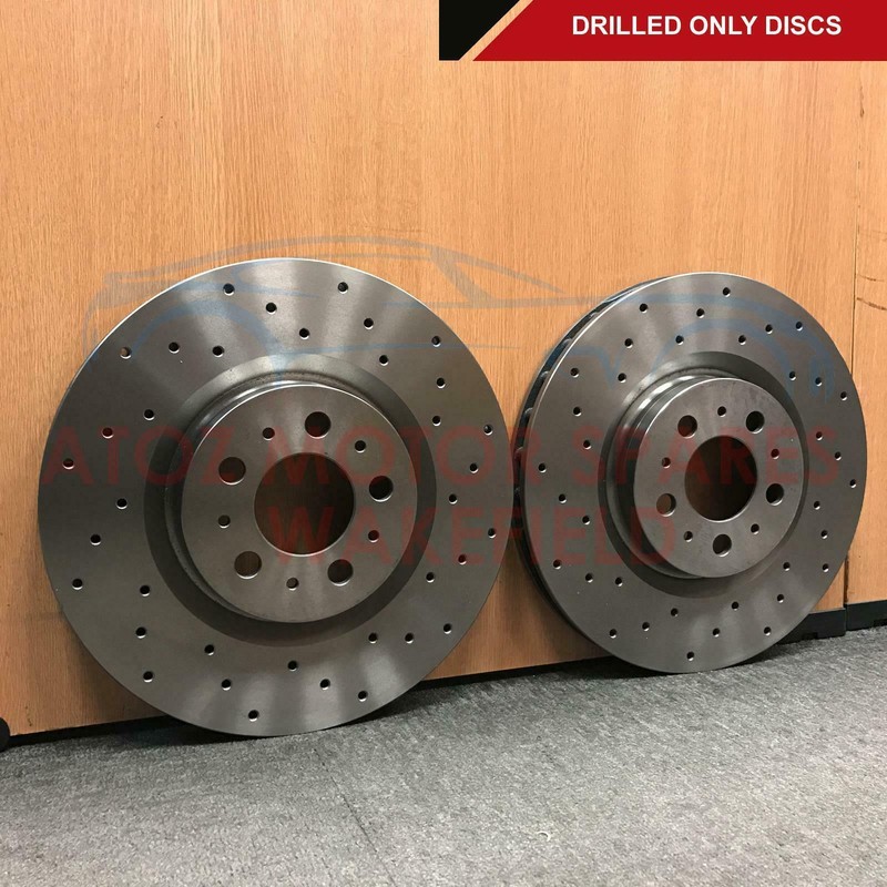 FOR ALFA ROMEO GIULIA STELVIO CROSS DRILLED REAR BRAKE DISCS PAIR 292mm