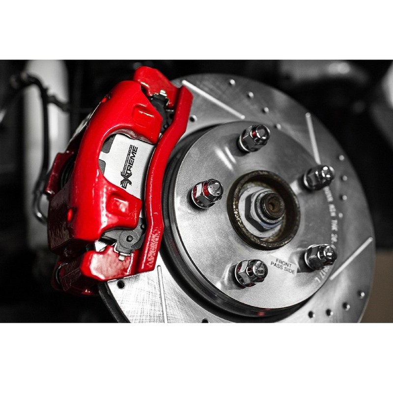 Powerstop S4299 Red Powder Coated Calipers for 98-02 C1500 C2500 K2500 K1500 gallery