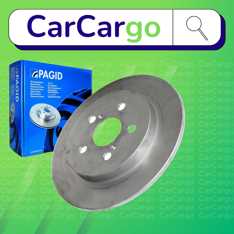 Pagid Solid Rear Brake Discs Pair For Toyota Prius 1.8 Hybrid 2008-2022 259 mm