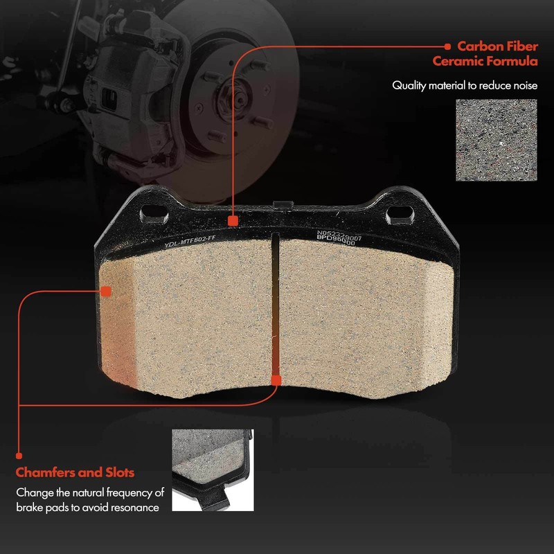 Drilled Brake Rotor Brake Pad for Nissan INFINITI Front Driver & Passenger Side gallery