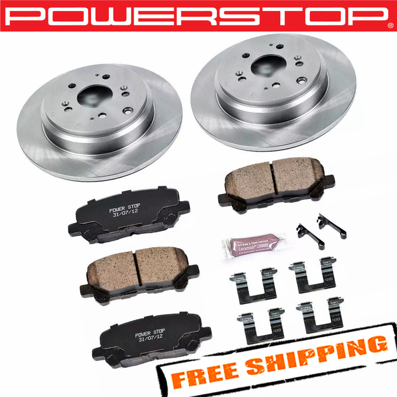 Power Stop KOE4685 1-Click Autospecialty OE Replacement Plain Rear Brake Kit