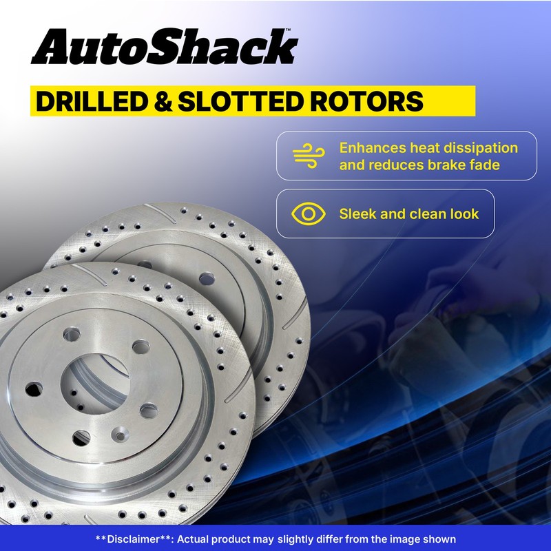 Front Drilled Slotted Brake Rotors for Nissan, Kicks 2018-2024, FWD L4 1.6L gallery