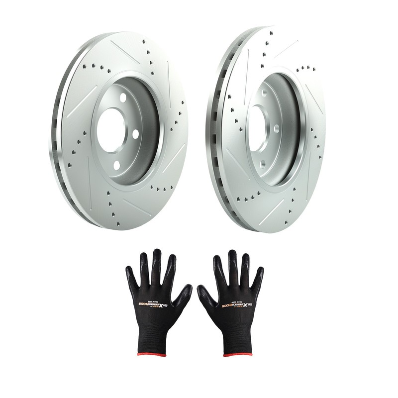 Front Drilled Brake Rotors Kit for Chevrolet Cobalt 2005-2006/HHR 2006-2010