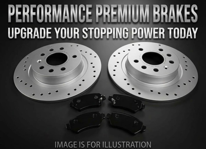 FOR VW GOLF GTD 2.0 TDI MK7 2013 REAR DRILLED BRAKE DISCS & BREMBO PADS