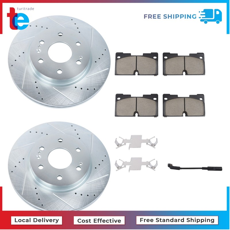Brake Disc and Pad Kits 2-Wheel Set Front For Chevy Chevrolet Tahoe Sierra 1500