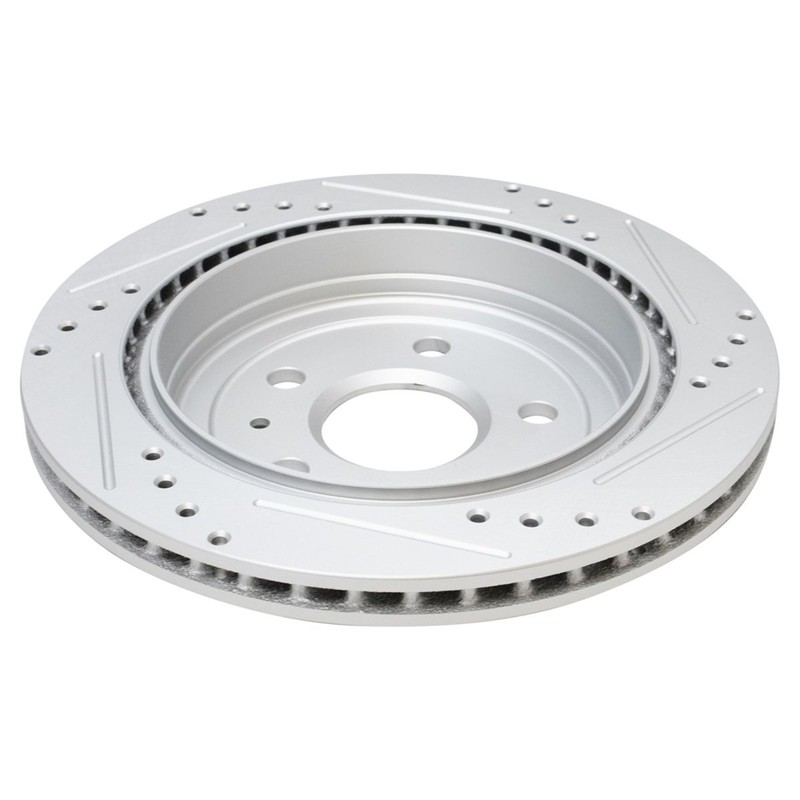 TRQ Performance Brake Rotor Drilled Slotted Coated & Ceramic Pad Kit w/Chemicals gallery