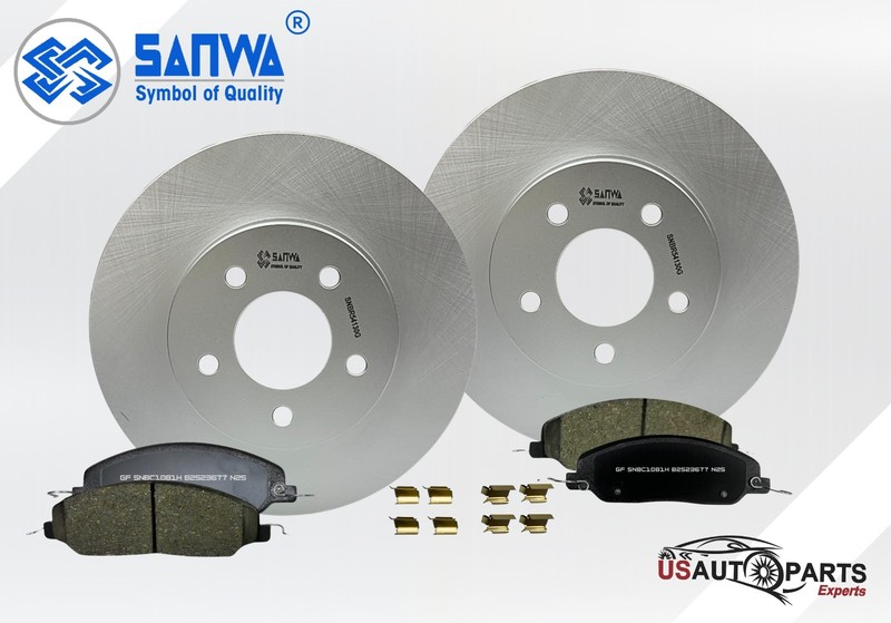 FRONT BRAKE ROTOR VENTED GEOMET COATED &CERAMIC PAD KIT 293 mm FOR MUSTANG 05-10