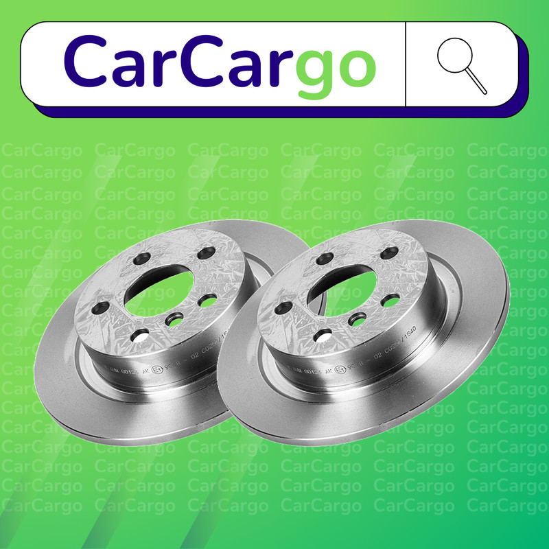 Premium Solid Rear Brake Discs Pair BMW 2 Series 218i 2014-2024 280 mm