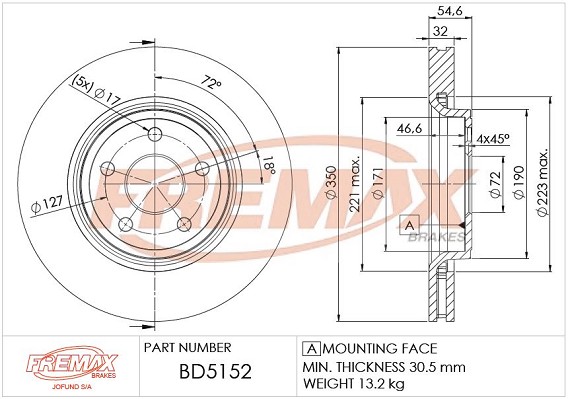 Remax BD-5152 Brake Disc for Jeep gallery