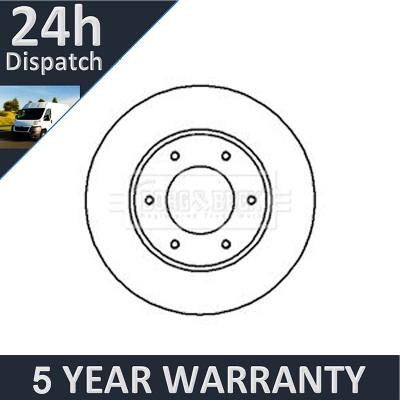 Fits Toyota Hiace 1995- 2.4 D TD 2.5 2.7 Purevue Front 1x Brake Disc 4351226160