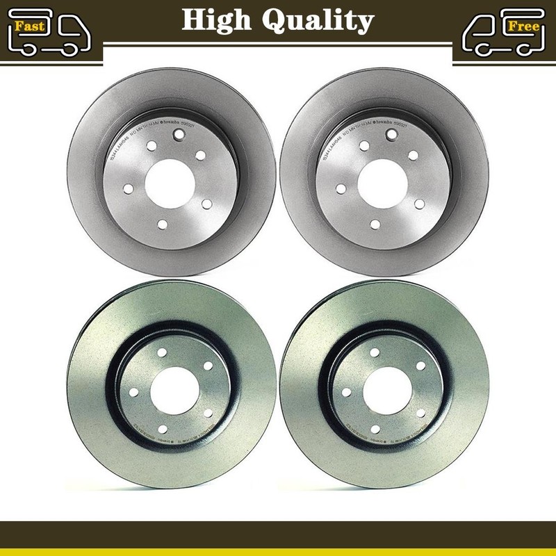 Front and Rear Disc Brake Rotors Fits Nissan Rogue 2.5L