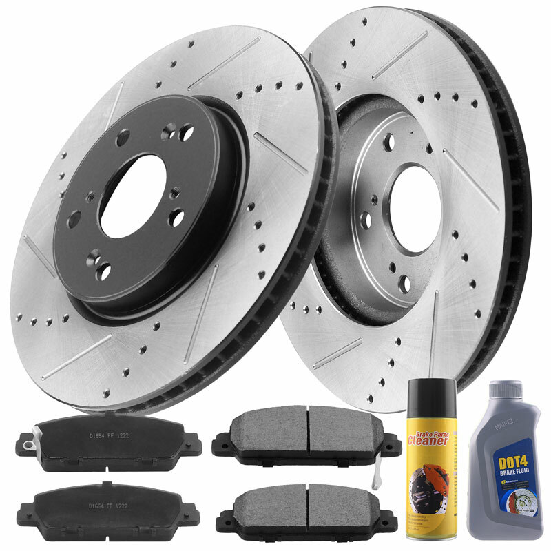 Front Black E-Coat Brake Rotors + Brake Pads For 2013 14 15 16 2017 Honda Accord gallery